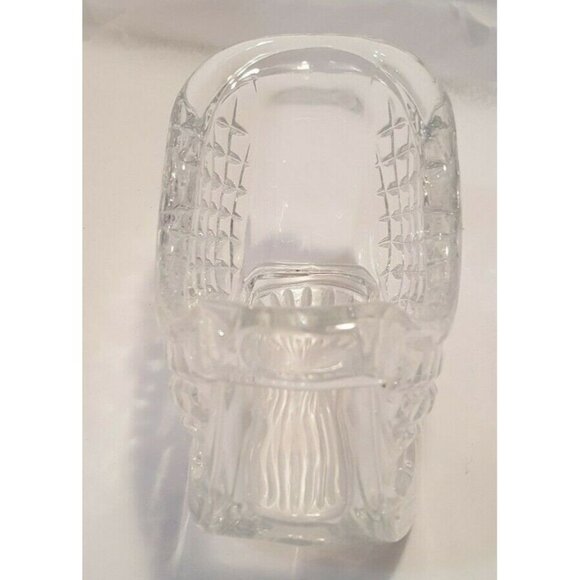 Vintage Lead Crystal Christmas Sleigh Candy Dish Candle Centerpiece Winter Holid - Picture 4 of 9